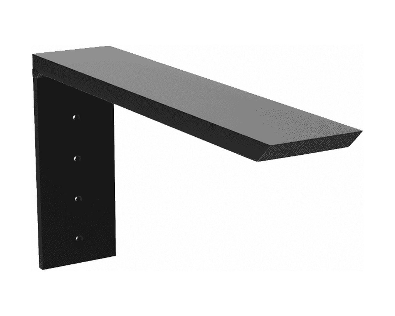 Black Steel 6x4 Inch Industrial Shelf Bracket