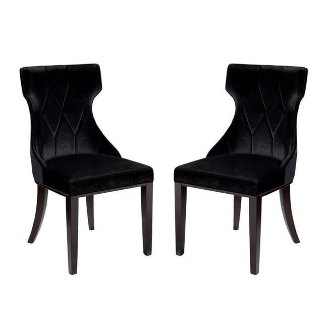Set of 2 Reine Velvet Dining Chairs - Manhattan Comfort