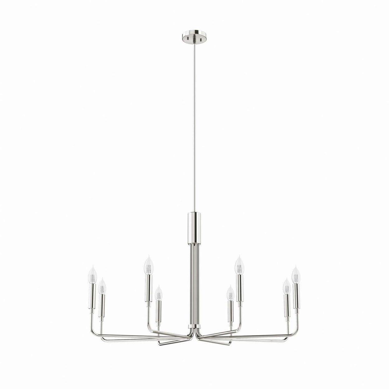 Rekindle 8-Light Chandelier Polished Nickel