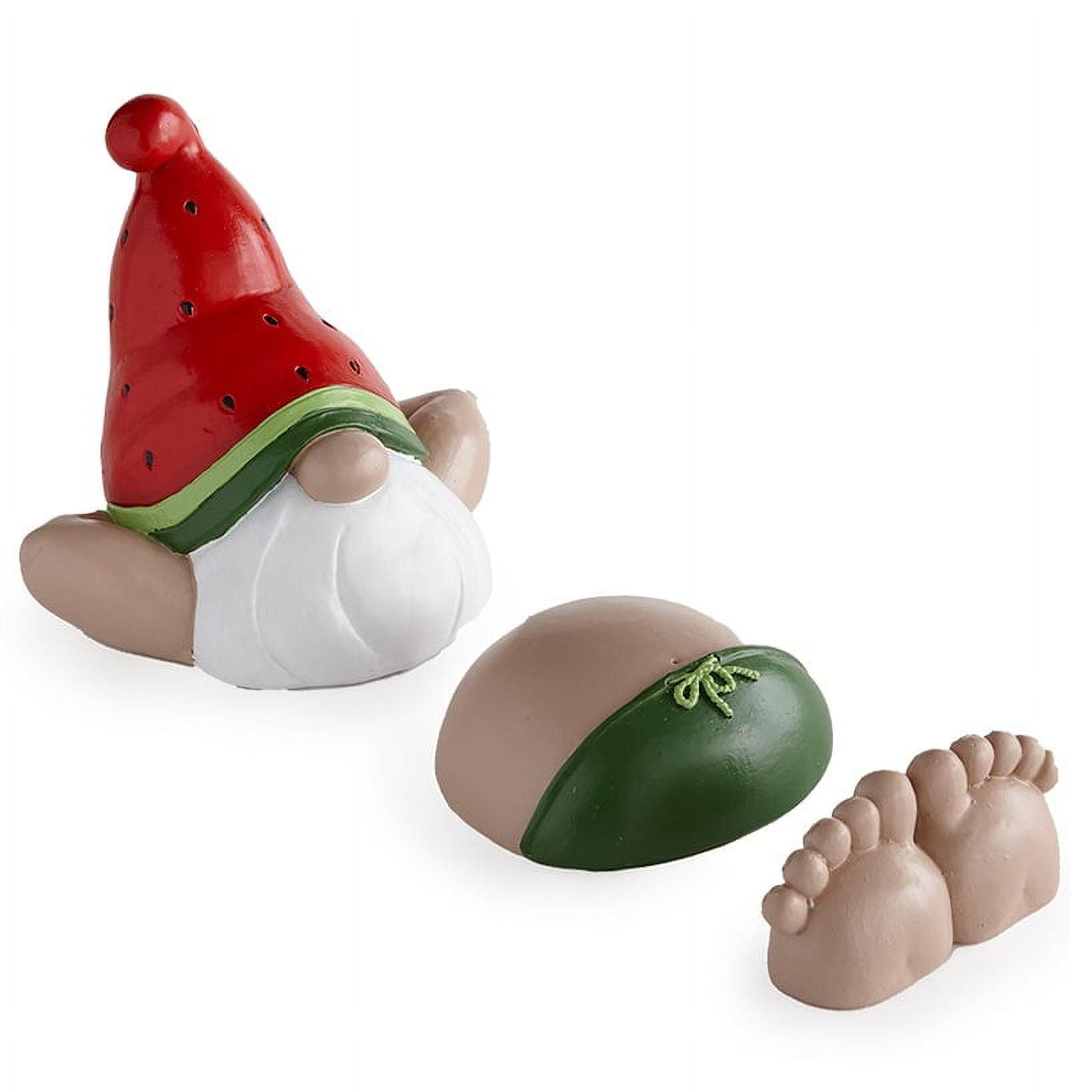 Watermelon Hat Relaxing Gnome Outdoor Polyresin Statue