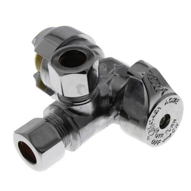 SHARKBITE 1/2x3/8x3/8 Angle Valve UR25558