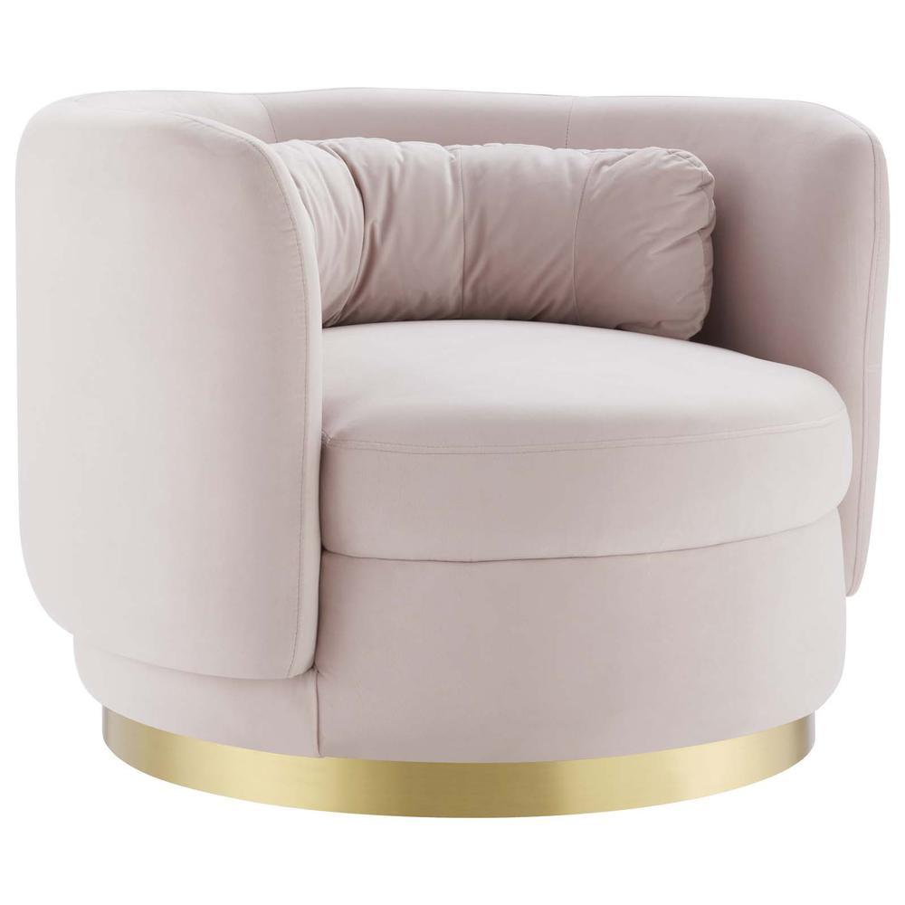 Relish Performance Velvet Swivel Chair-EEI-4999