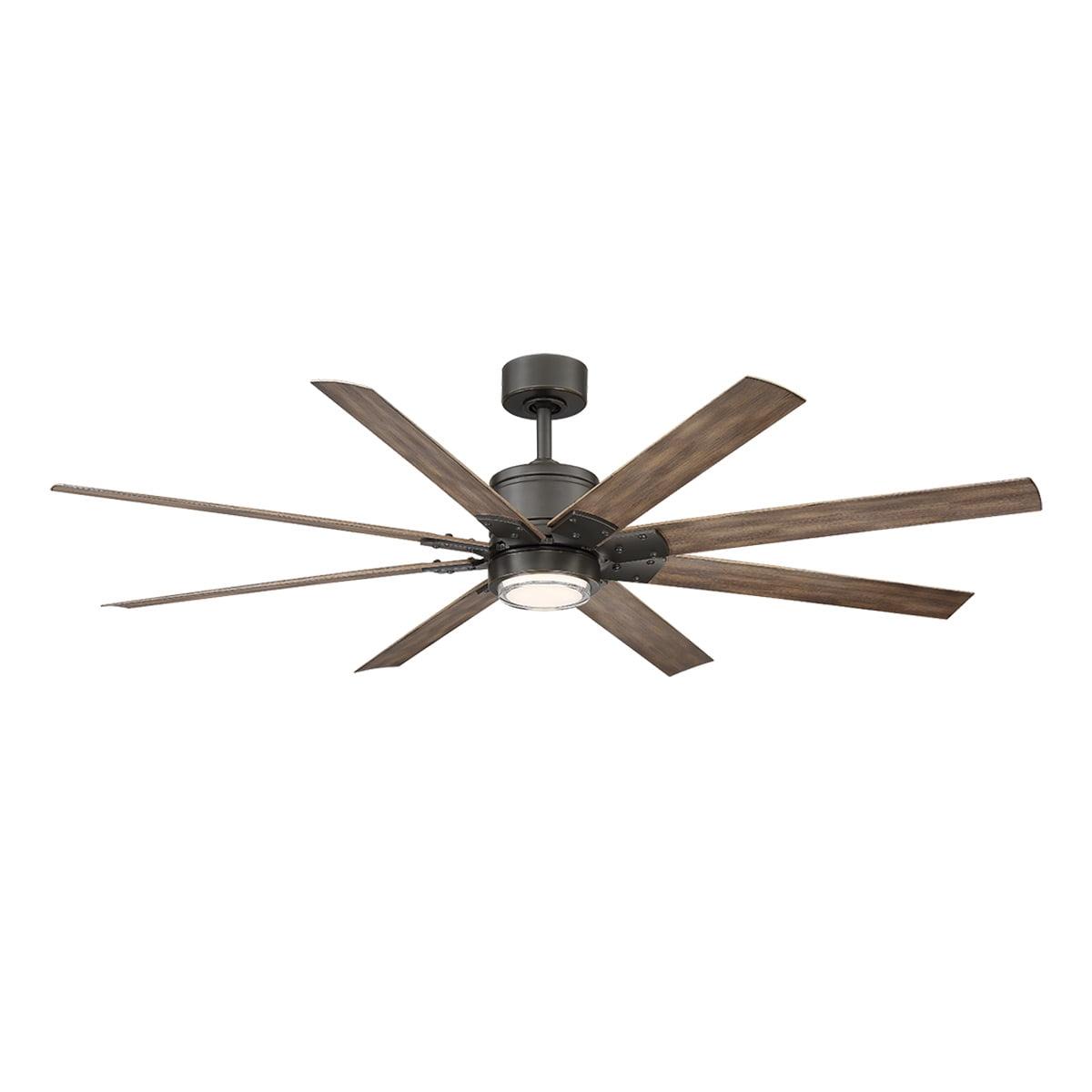 Modern Forms Renegade 8 - Blade Outdoor / Indoor Smart Ceiling Fan with Remote Control and LED Light Kit Included