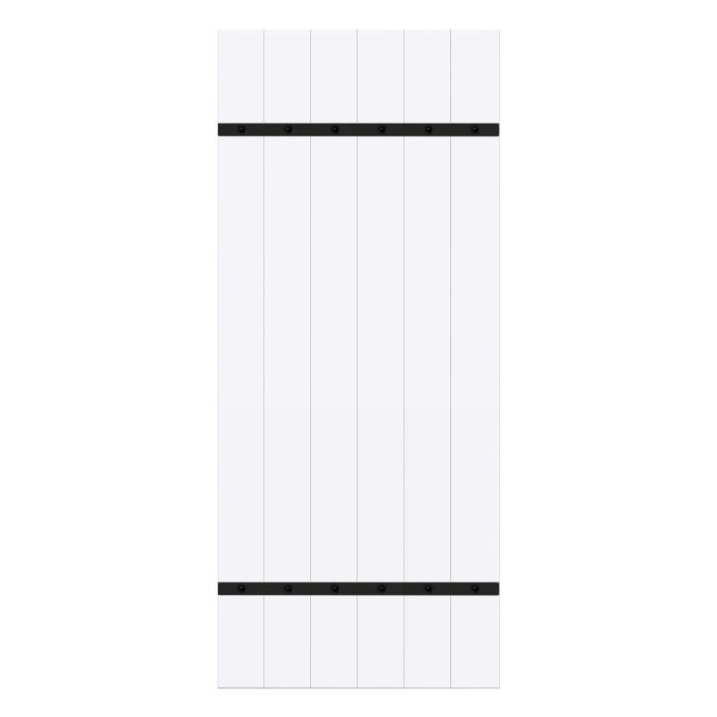 Renin 36'' x 84'' Semi-Solid Paneled Low-Gloss with Installation Hardware Kit Barn Door