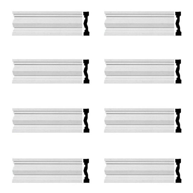 Renovator's Supply Crown moulding White Urethane Wellfleet  Design 8 Pieces Totaling 768" Length