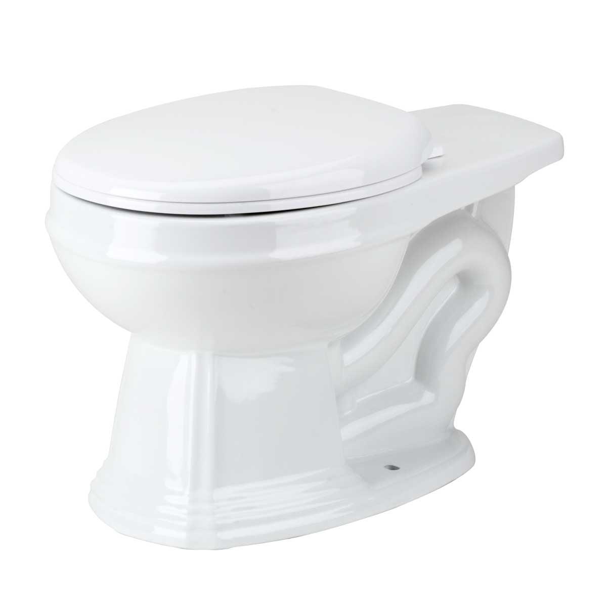 White Glazed Round Vitreous China Toilet Bowl