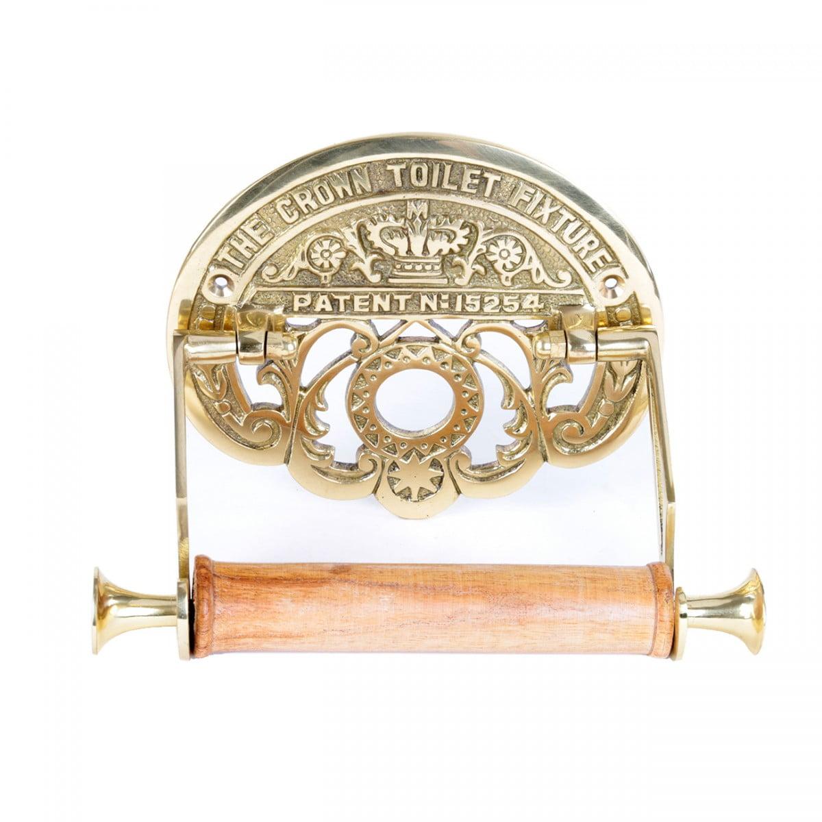 Bright Brass Wall Mount Toilet Paper Holder 7.25" Wide Renovators Supply