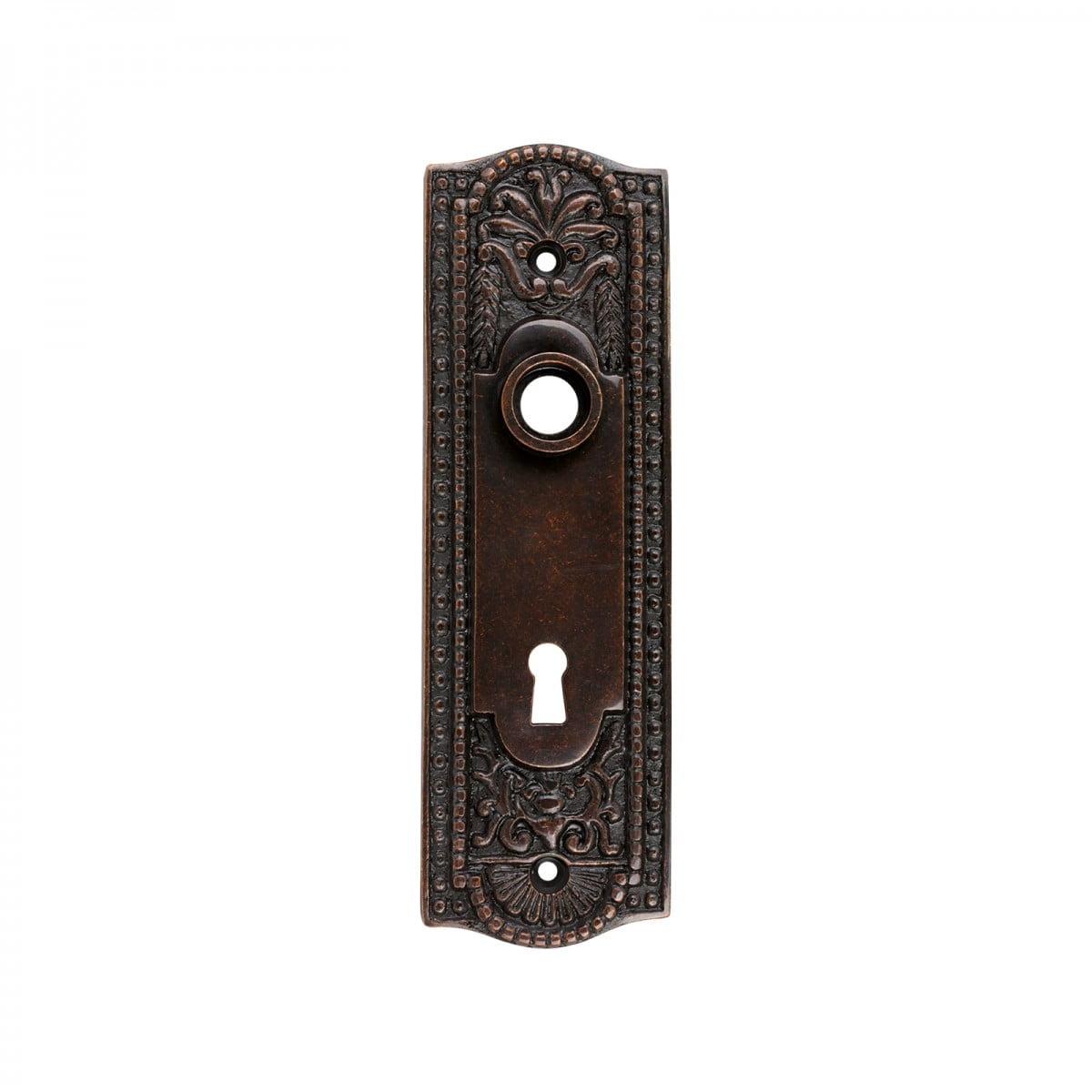 Antique Oil Rubbed Bronze Brass Door Back Plate with Keyhole