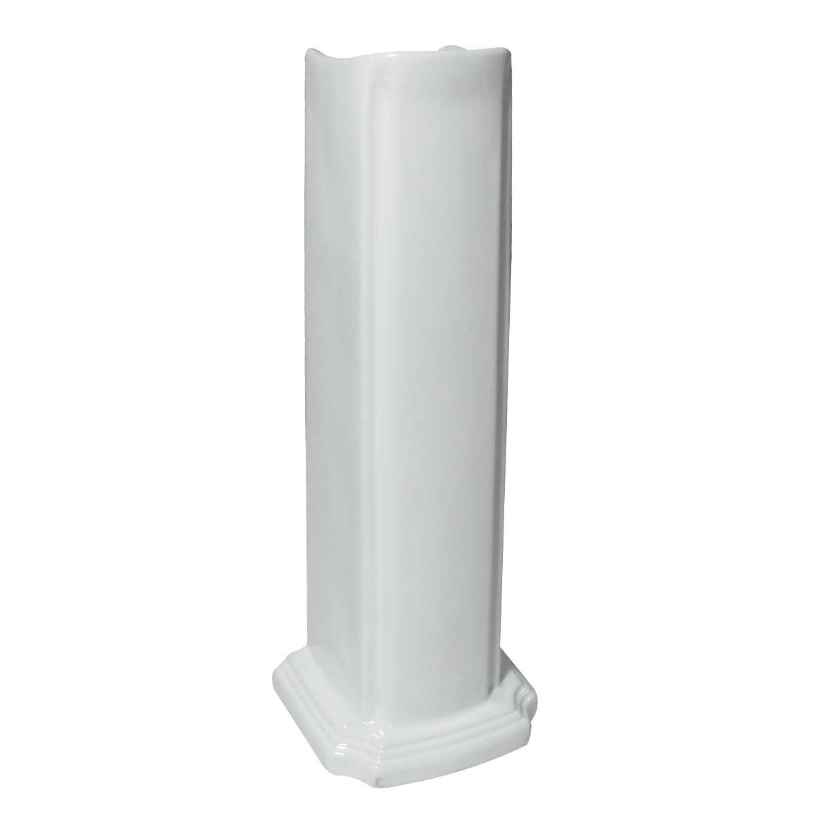 White Pedestal Bathroom Sink Porcelain Leg Support