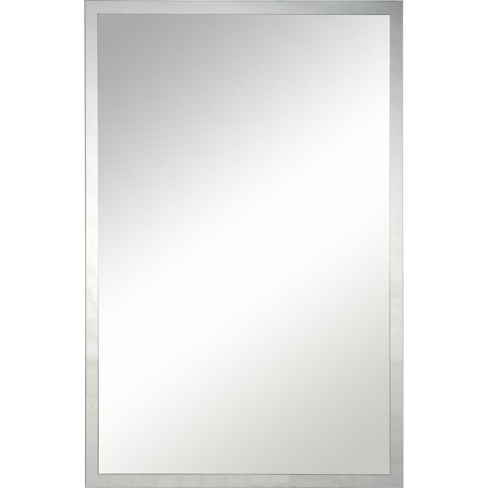 Sleek Rectangular Frameless Glass Wall Mirror