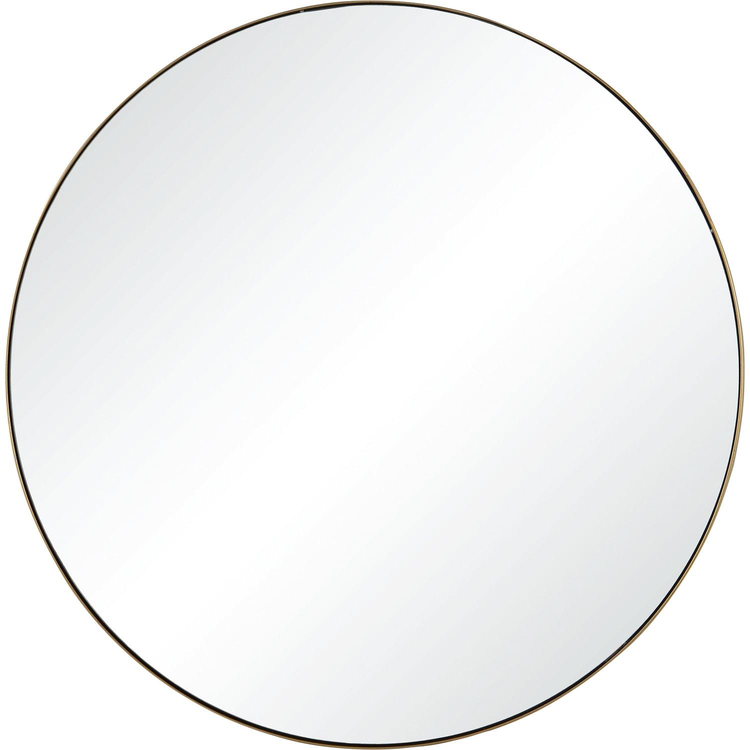 Witham 24" Gold and Silver Iron Round Wall Mirror