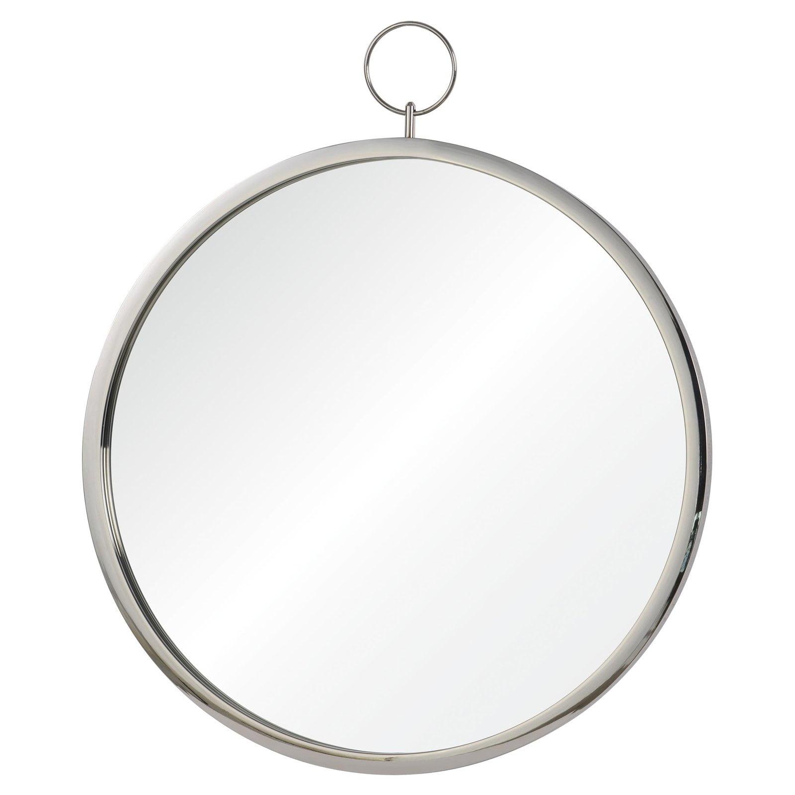 Sleek Nautical Chrome-Finish Rectangular Wall Mirror