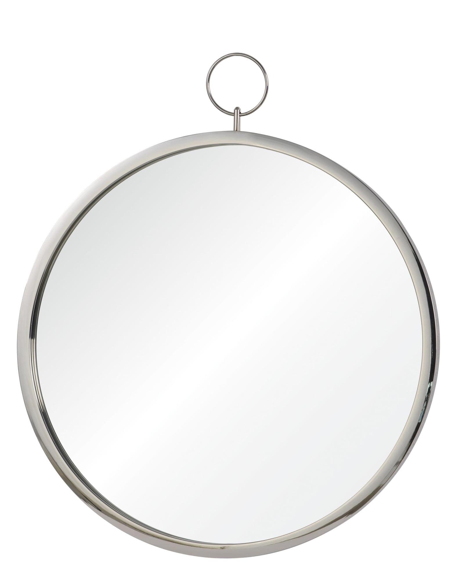 Sleek Nautical Chrome-Finish Rectangular Wall Mirror