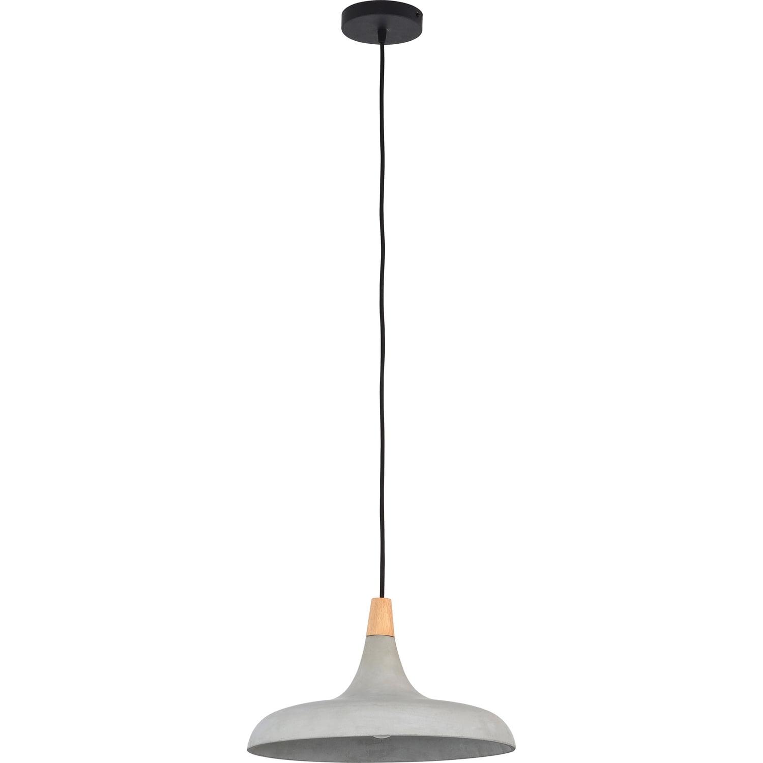 Renwil Viola-May 1-Light Modern Steel Metal Ceiling Fixture in Gray & Natural