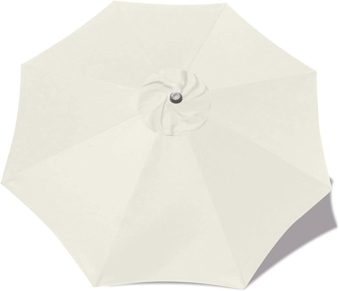 Replacement 9ft Umbrella Canopy - Fits 8-Rib Frames, Creamy White