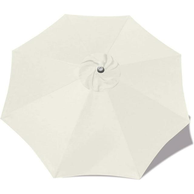 Replacement 9ft Umbrella Canopy - Fits 8-Rib Frames, Creamy White