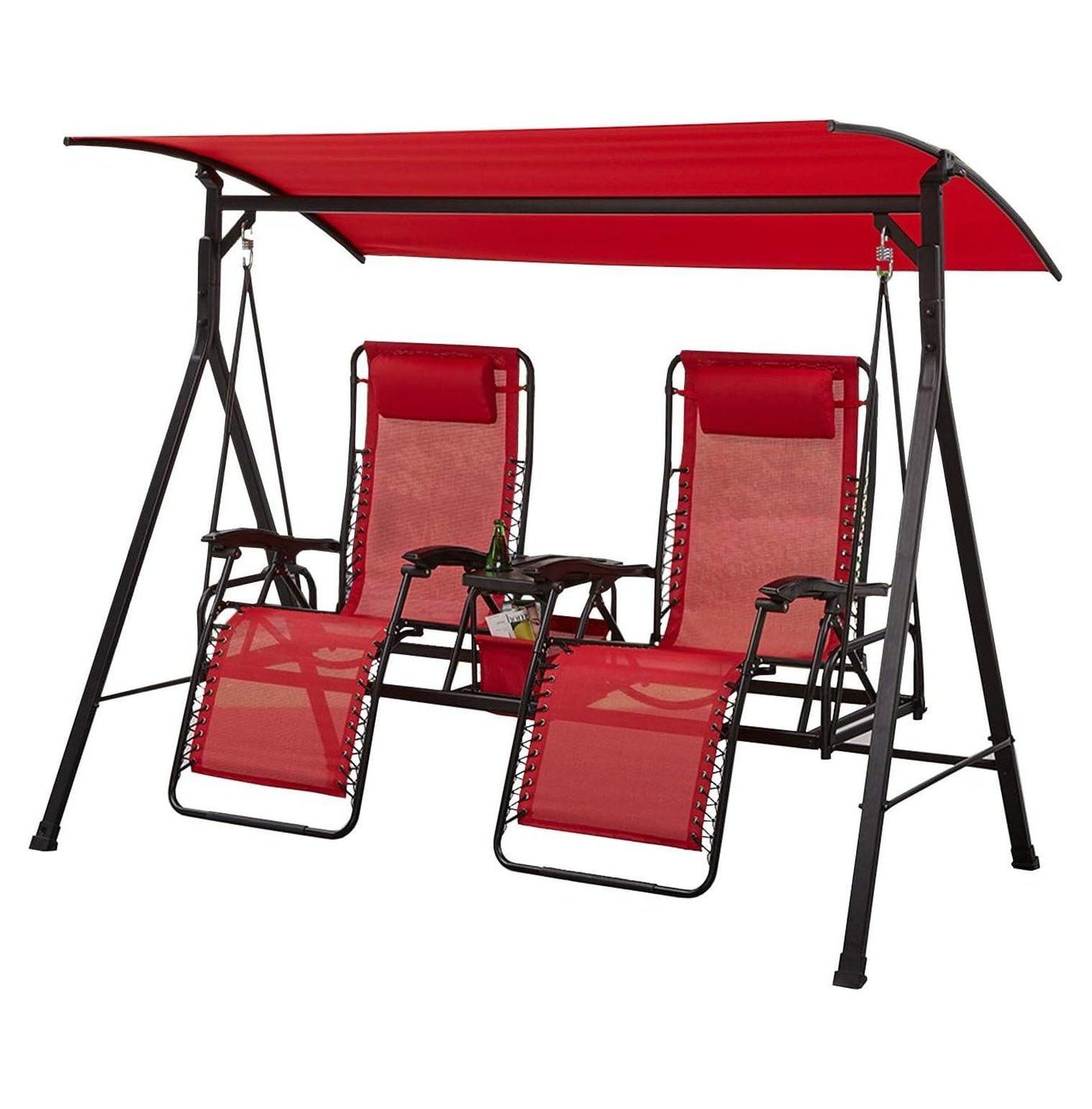 Garden Winds Replacement Canopy Top Cover for Big and Tall Bungee Swing - RED - Will ONLY FIT IF Chair is RED