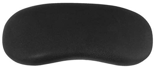 Black Foam Kidney-Shaped Office Chair Arm Pads - Set of 2