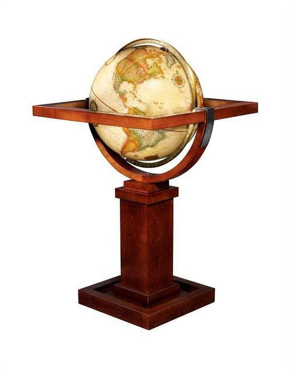 Frank Lloyd Wright Antique 16" Floor Globe with Walnut Stand