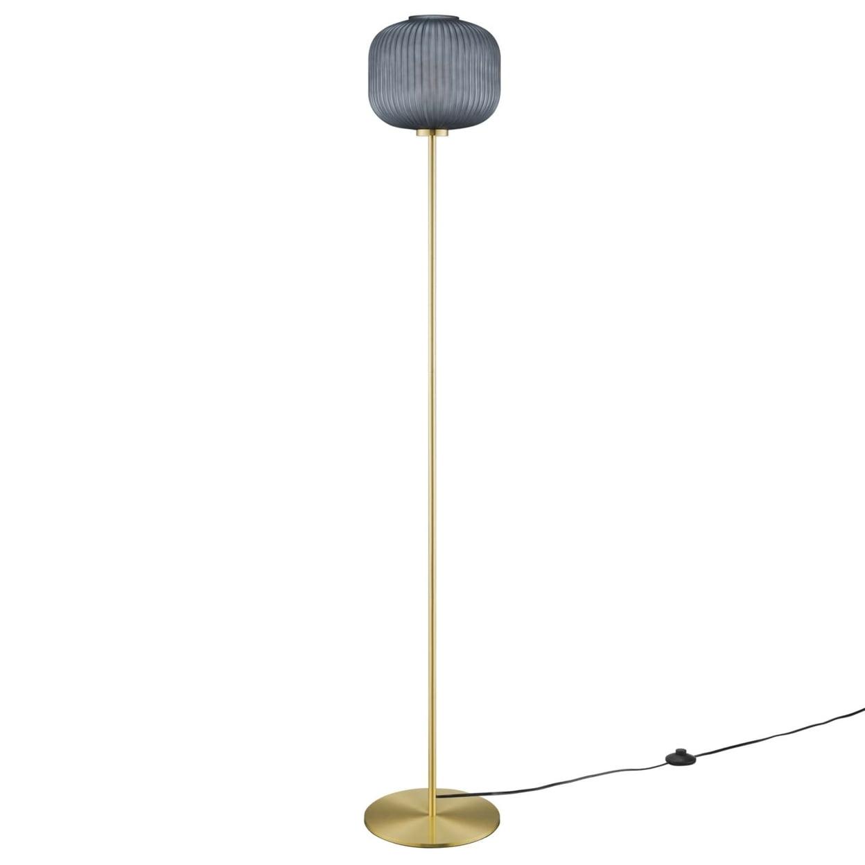 Modway Reprise Glass Sphere Glass and Metal Floor Lamp