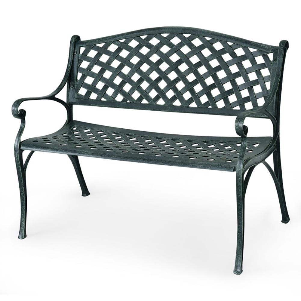 Kadyn Outdoor Bench, Outdoor Dining Bench, 40 Inch Outdoor Aluminum Antique Garden Patio Bench