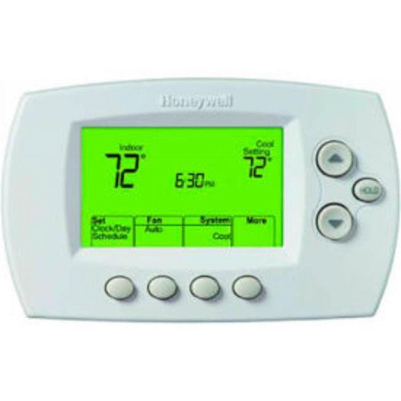 White Digital Programmable Wireless Thermostat with Mounting Hardware