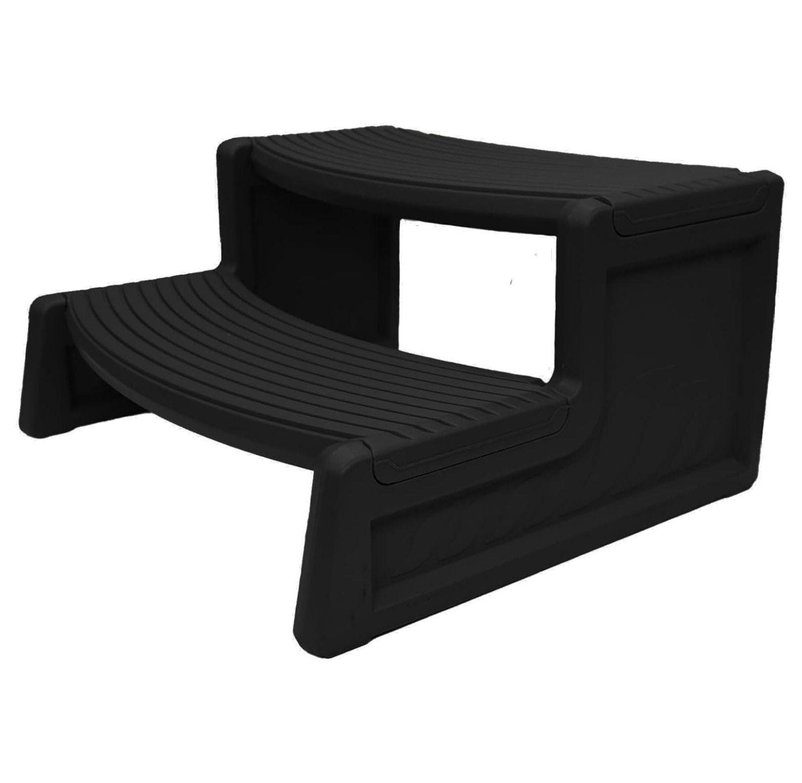 Puri Tech Universal Spa & Hot Tub Outdoor Steps No Slip Grip Support - Black
