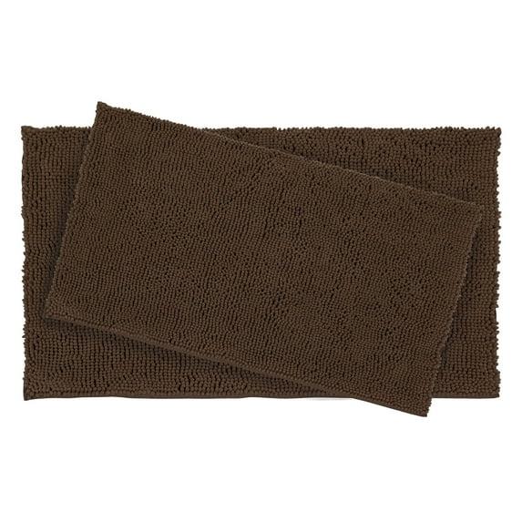 Resort Collection Chenille Plush Loop Bath Mats, 2-Piece Set