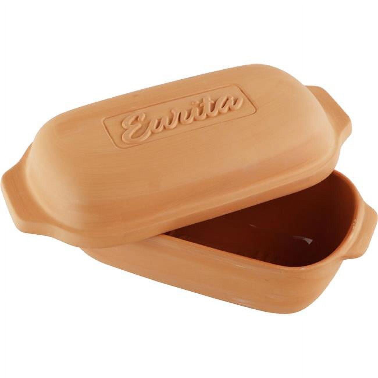 Terracotta Clay 2-Quart Loaf Pan with Lid