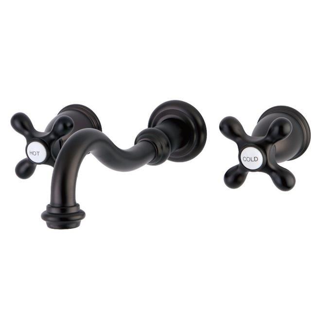 Kingston Brass Vintage Two-Handle 3-Hole Wall Mount Bathroom Faucet
