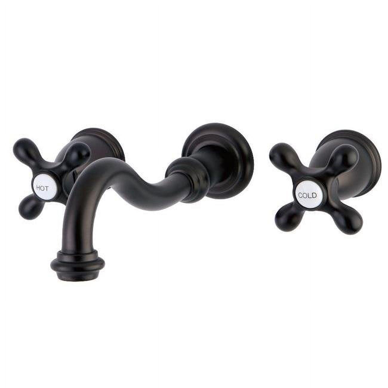 Elegant Traditional Oil Rubbed Bronze Wall Mount Bathroom Faucet