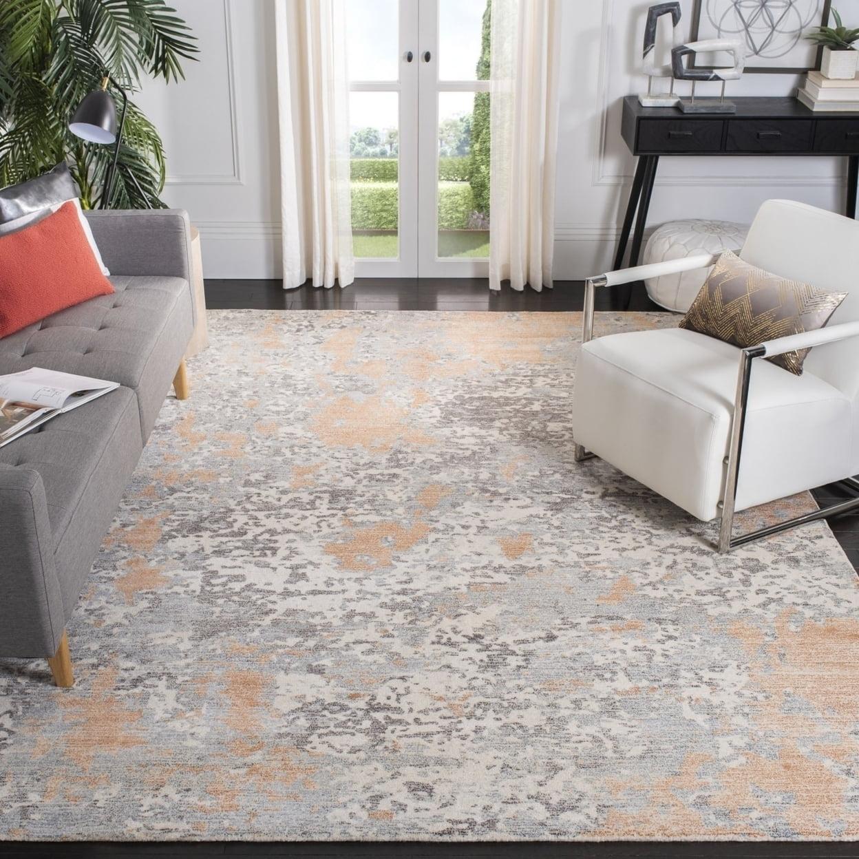 Heirloom Gray 6' Square Hand-Tufted Wool & Viscose Rug