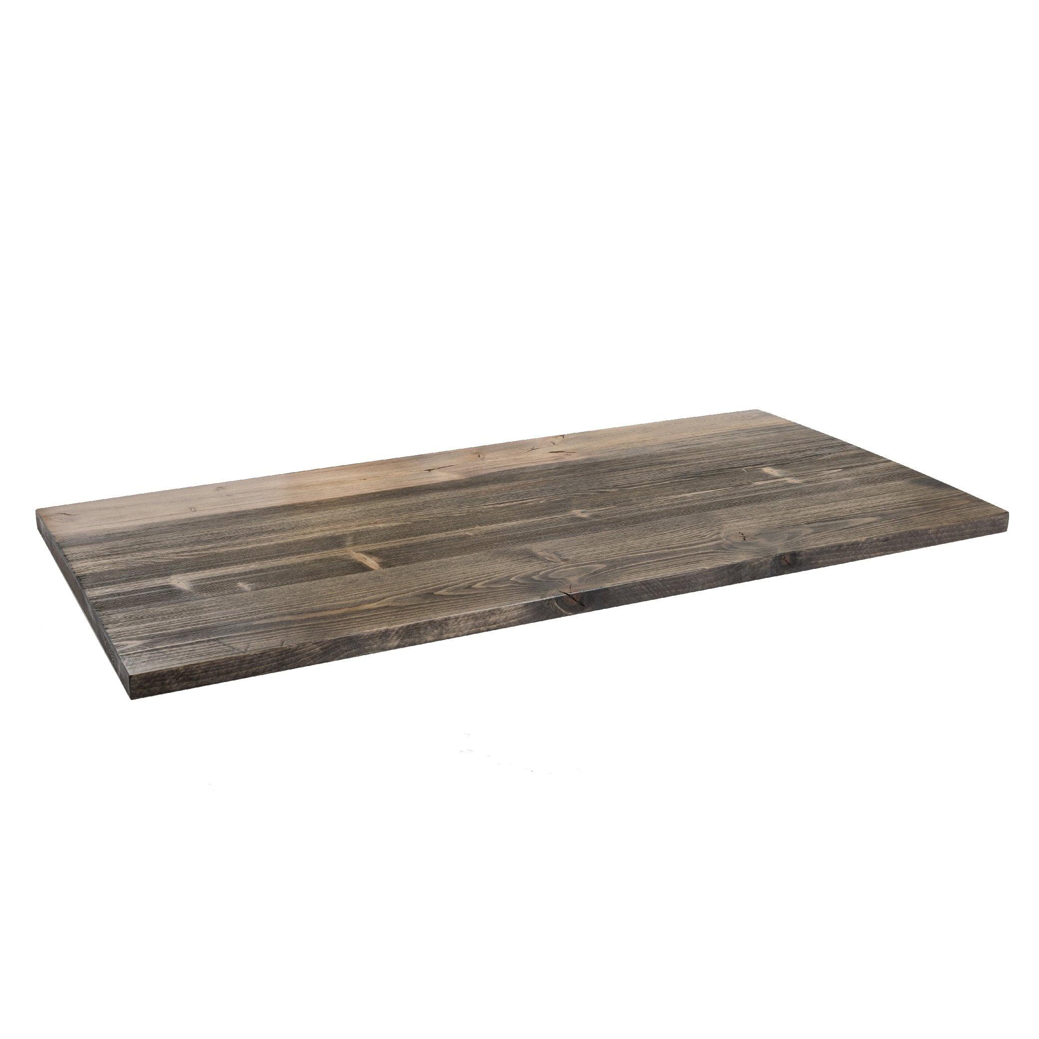 Boulder Black Hand-Stained Solid Wood Desk Top 24x48 inches