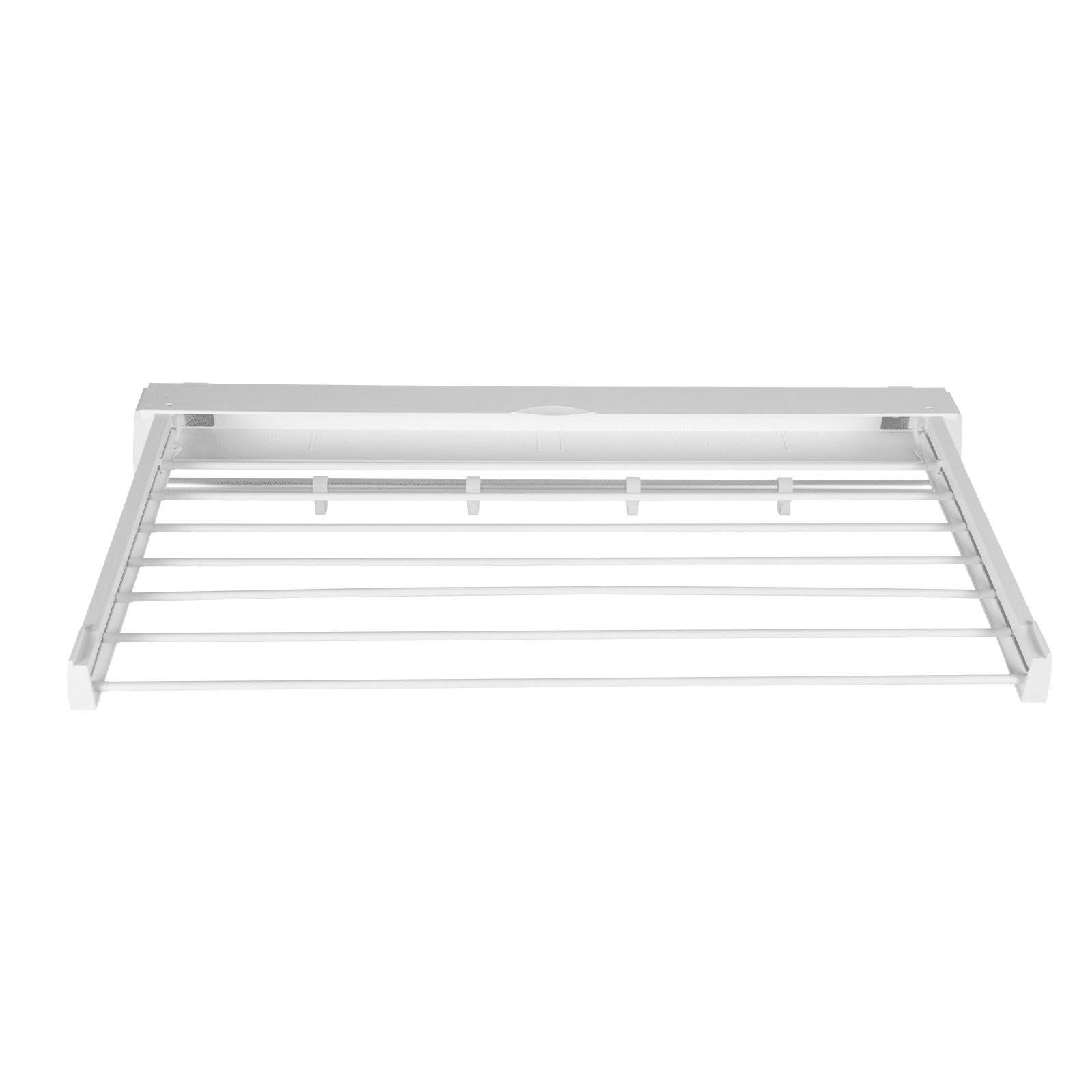 White Wall-Mounted Retractable Aluminum Drying Rack