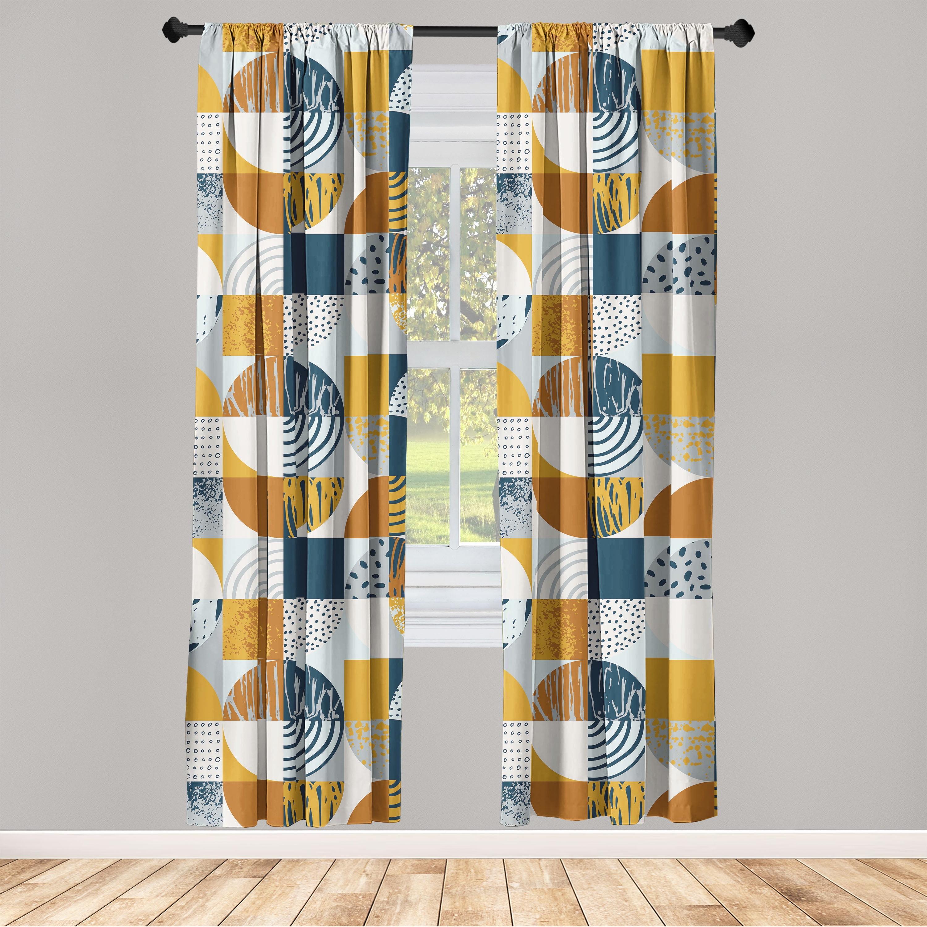 Microfiber Semi Sheer Curtain Pair