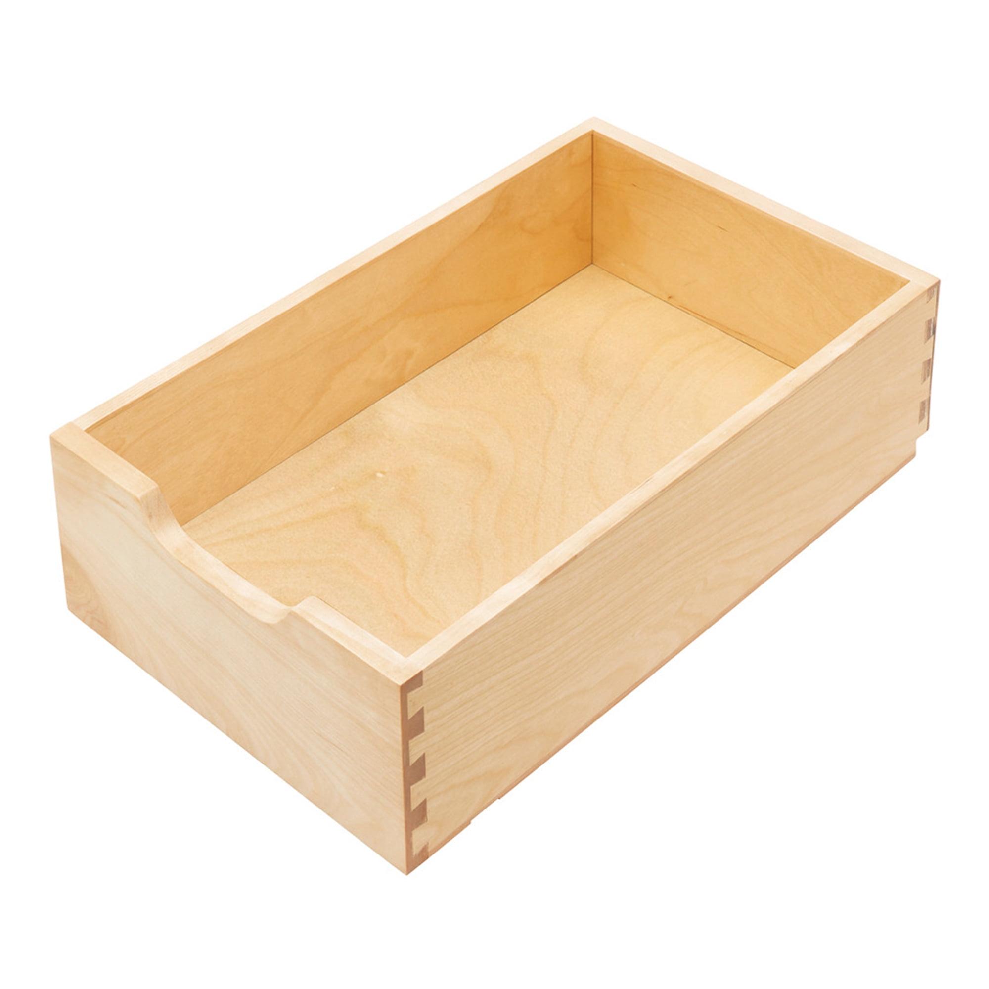 Rev-A-Shelf Single Wooden Drawer Pull Out Shelf Kitchen Storage Organizer with Soft Close Sides