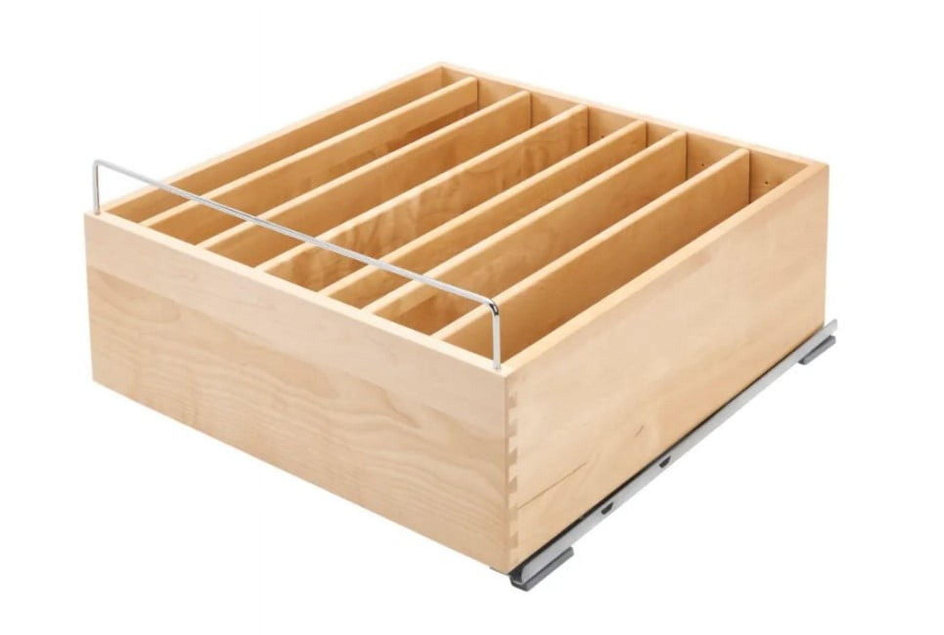 Wood Base Cabinet Pullout Casserole Dish W/ Soft-Close