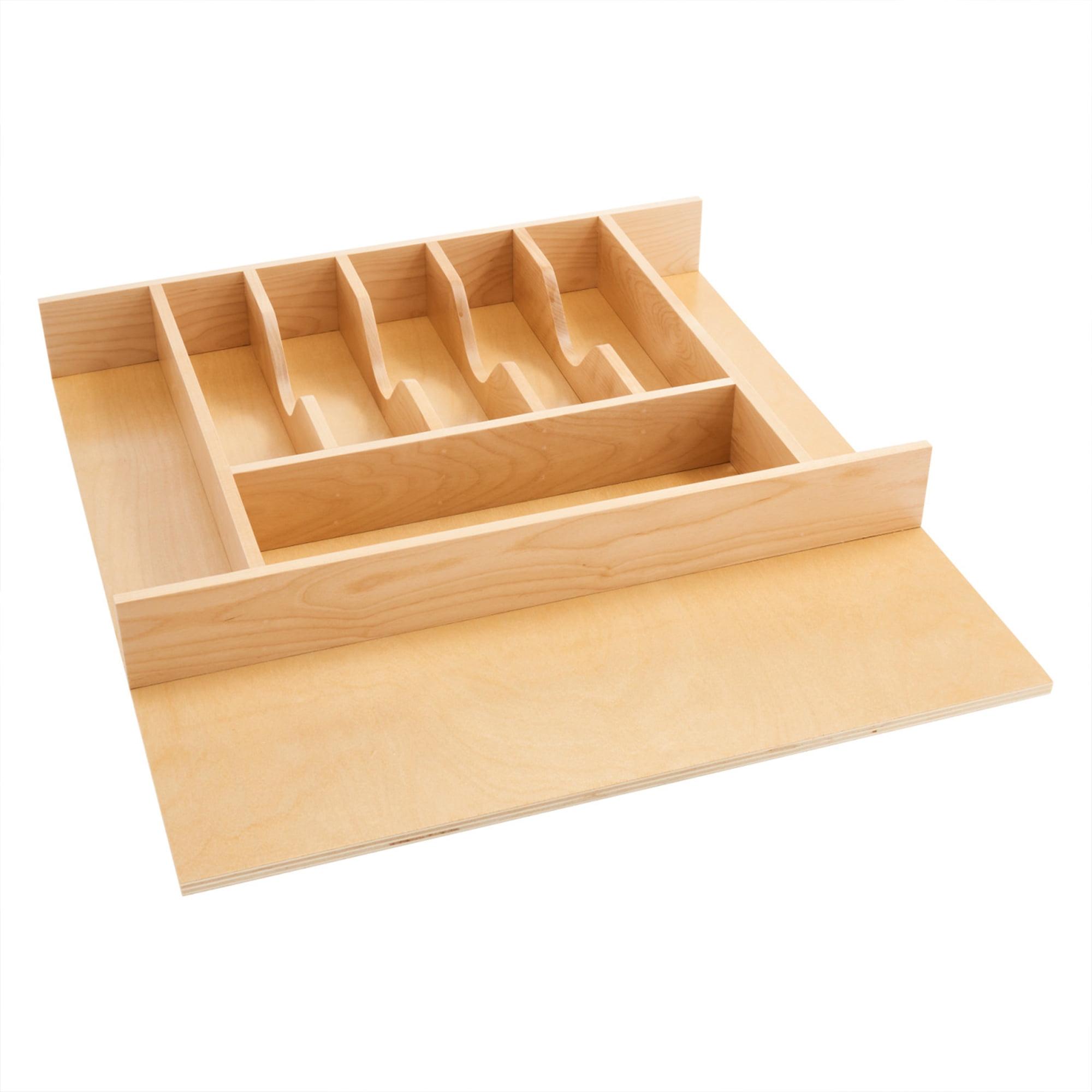 Maple Wood 9-Compartment Cutlery Tray Insert