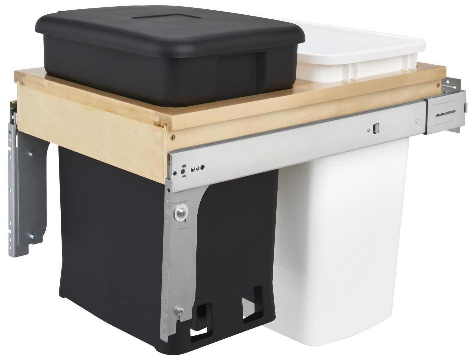 Rev-A-Shelf Wood Top Mount Pullout Trash/Waste And Compost Container