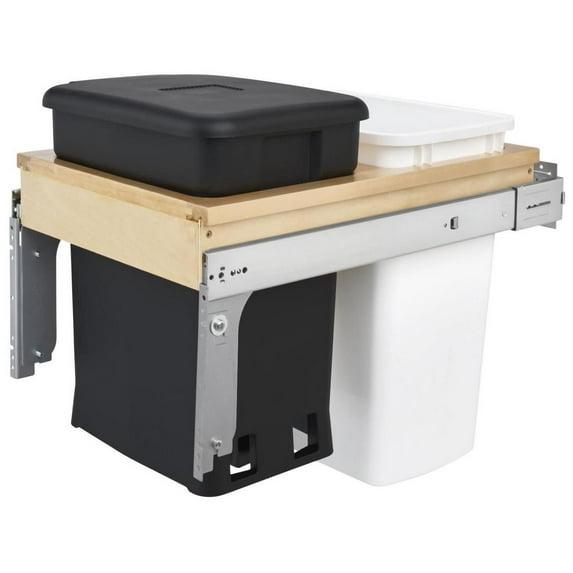 Rev-A-Shelf Wood Top Mount Pullout Trash/Waste And Compost Container