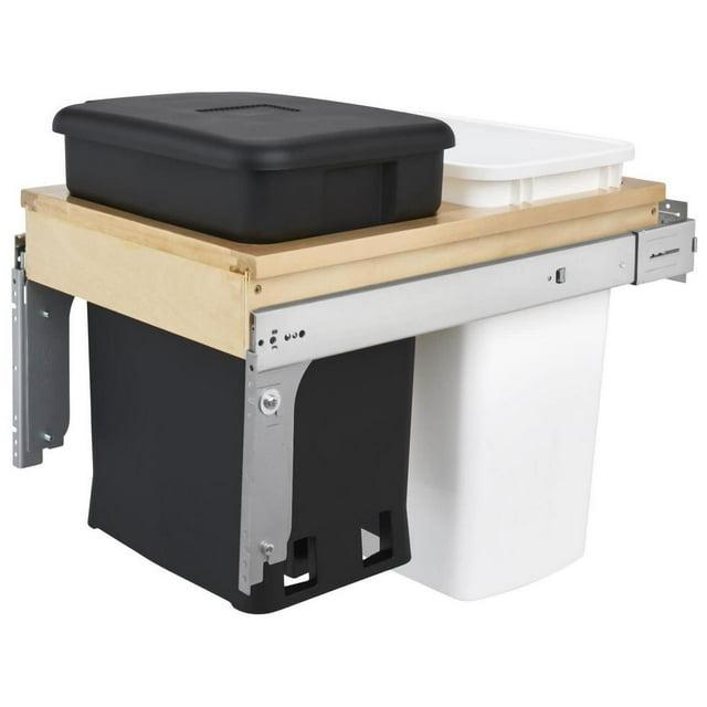 Rev-A-Shelf Wood Top Mount Pullout Trash/Waste And Compost Container