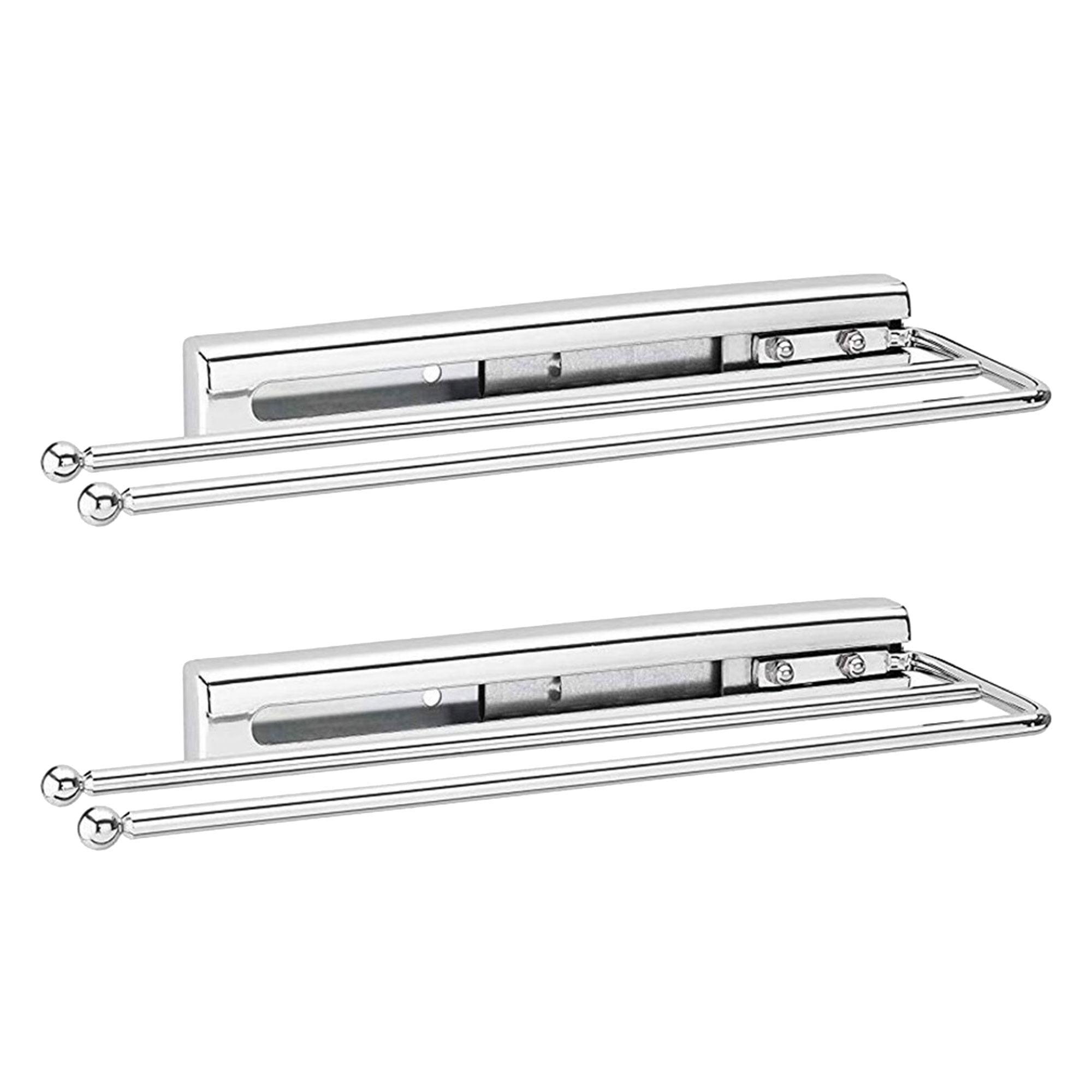 Chrome Wall Mounted Pull-Out Towel Bar for Kitchen Cabinets