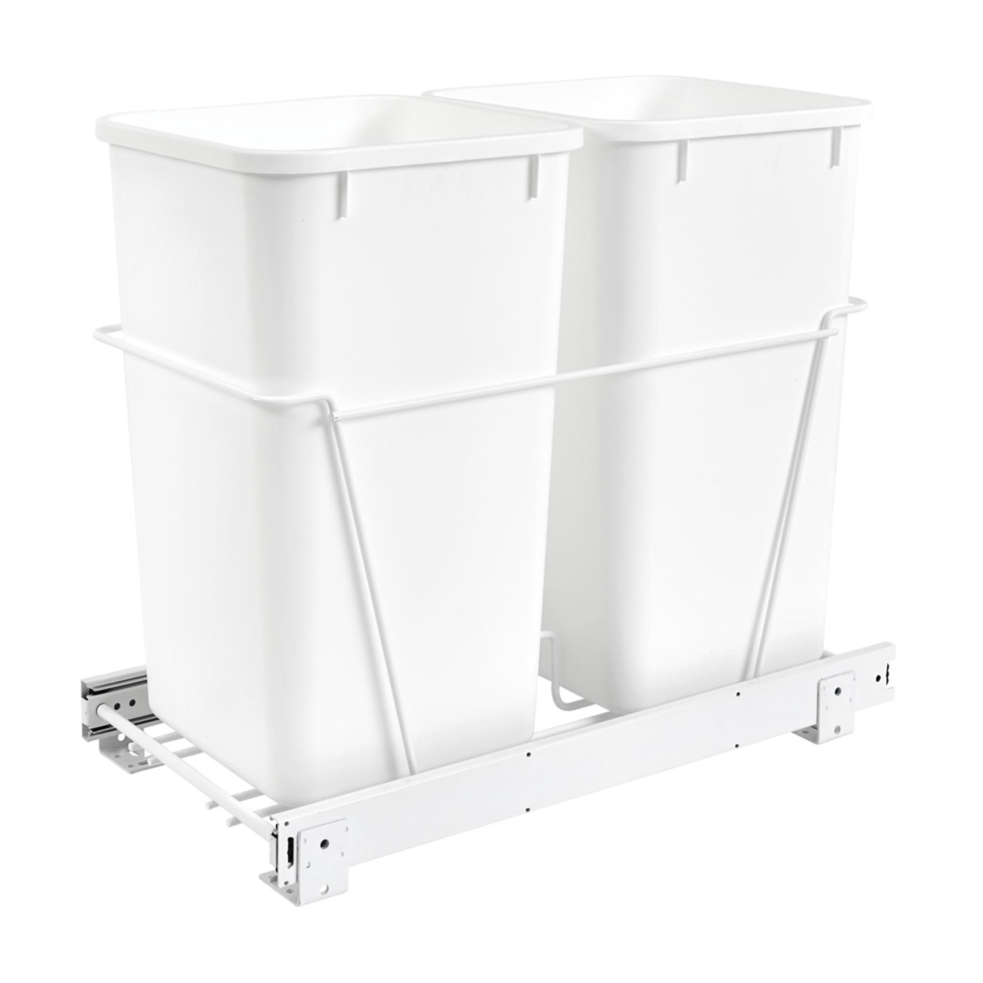 Rev-A-Shelf Double Pull Out Kitchen Cabinet 27 Quart Trash Can