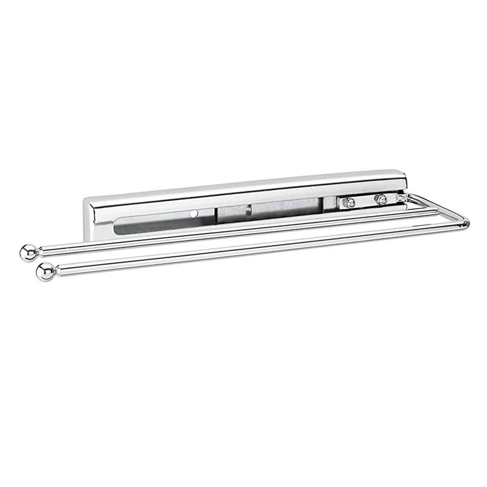 Chrome Wall Mounted Pull-Out Towel Bar for Cabinets