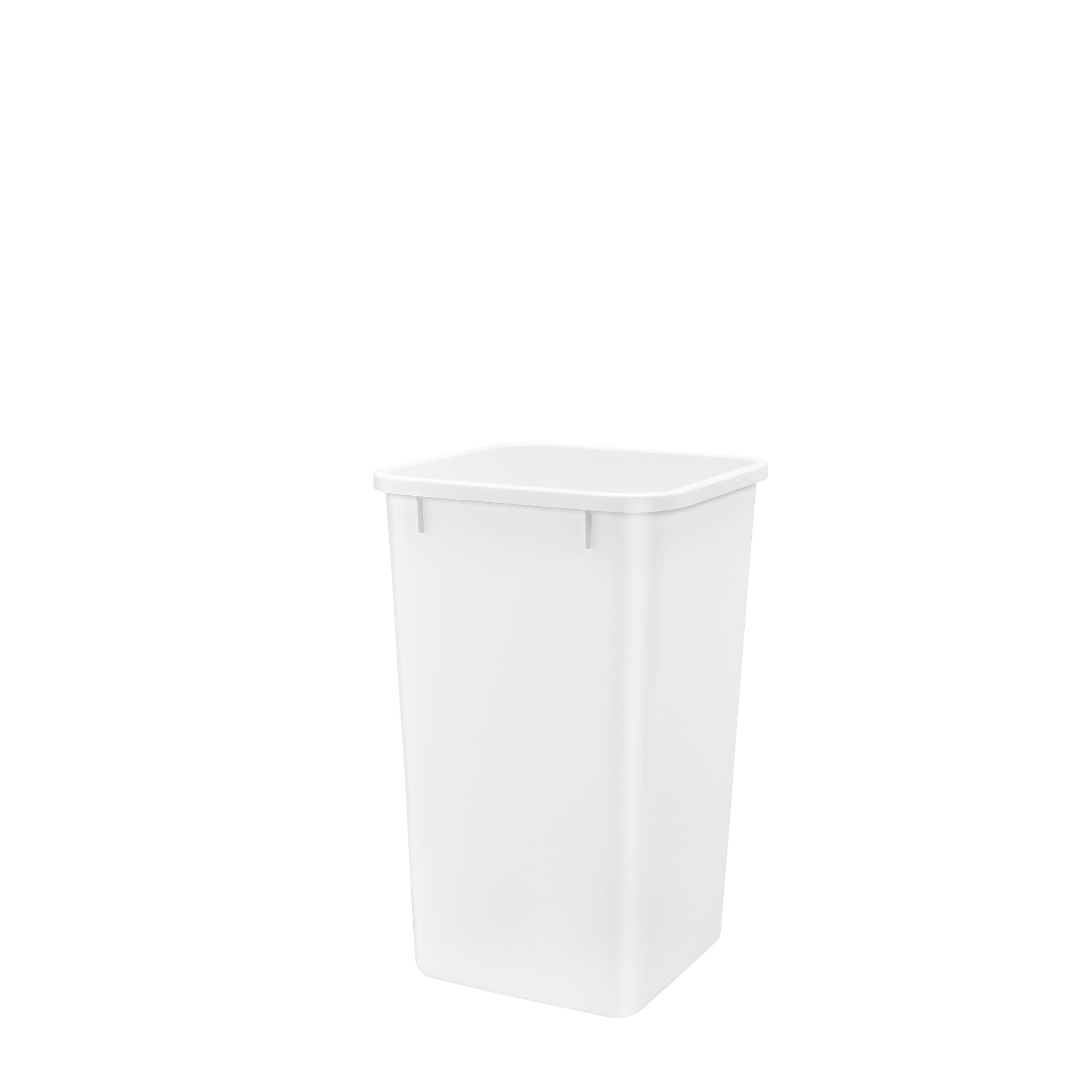 White 27 Quart Polymer Replacement Trash Container