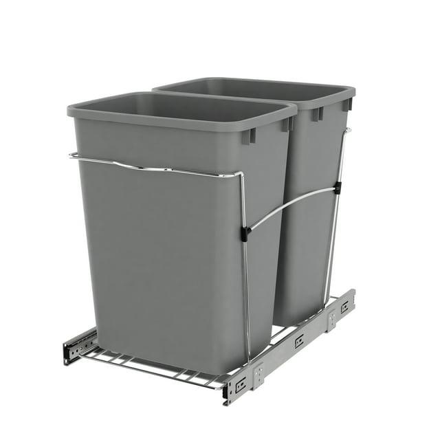 Rev-A-Shelf Rev-A-Shelf Double Pull Out Trash Can 27 Qt for Kitchen