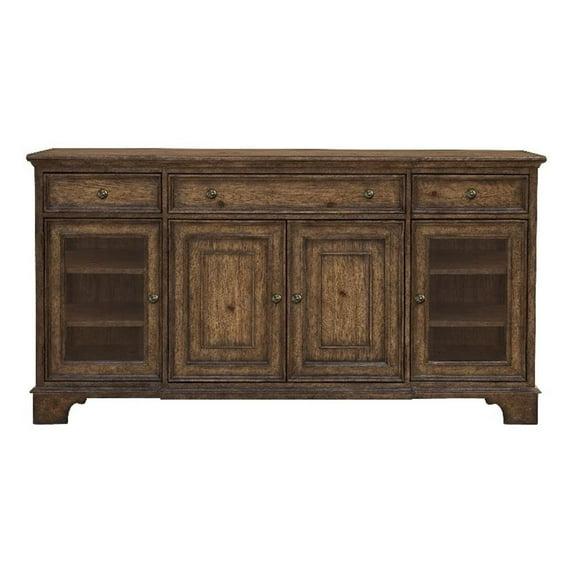 Pulaski Furniture Revival Row 3-Drawer Buffet with Cabinet Doors