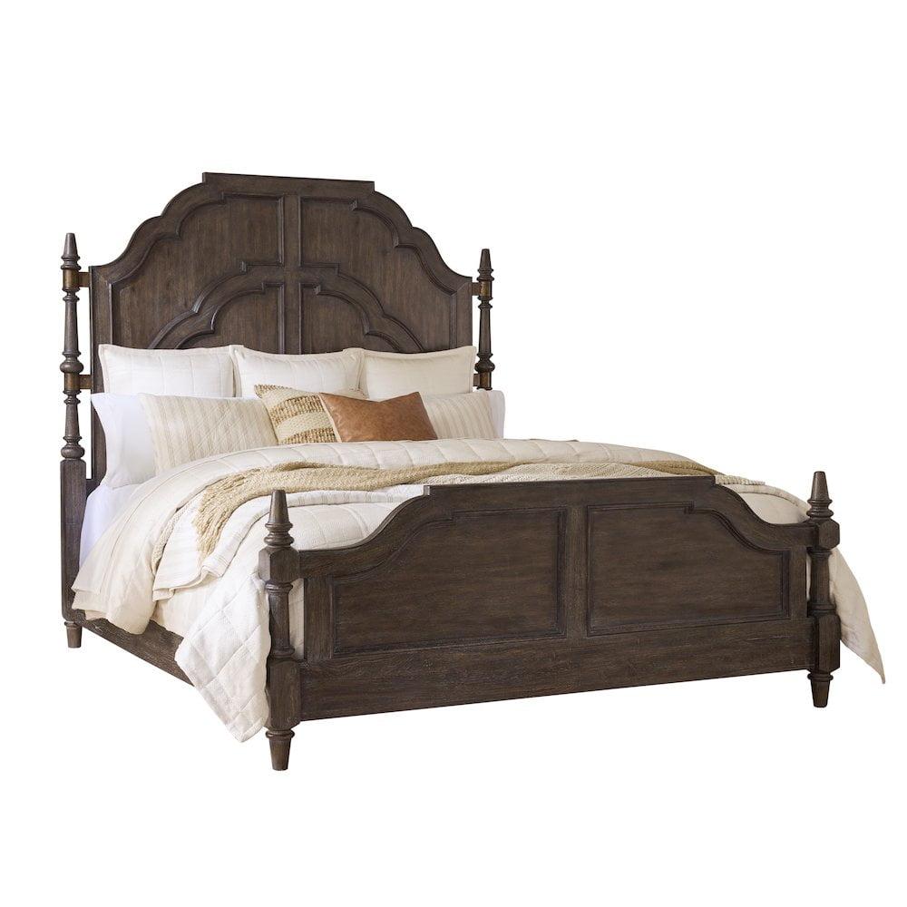 Revival Row Scalloped Wood Panel Bed