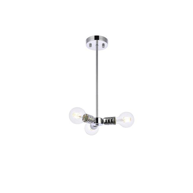 Elegant Lighting Reyes 3 lights chrome pendant
