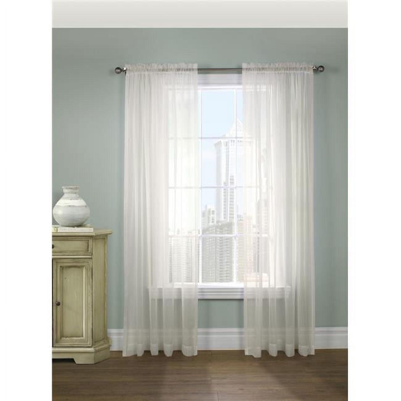 Habitat Rhapsody Voile Sheer Rod Pocket Light Filtering style Allows Natural Light Flow Curtain Panel Shell